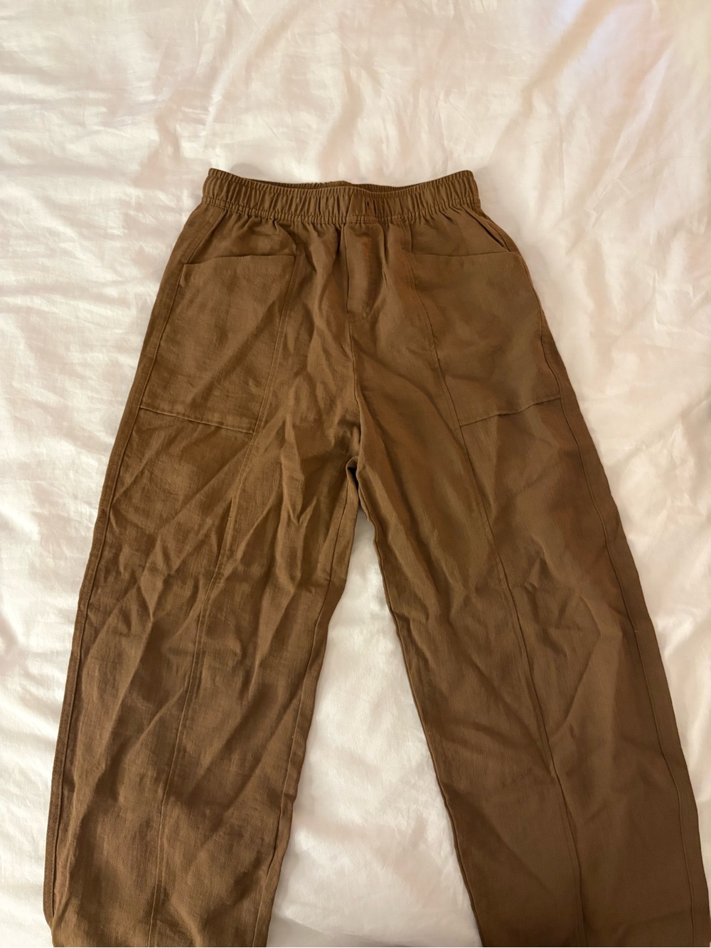 Zara Brown Wide-Leg Trousers